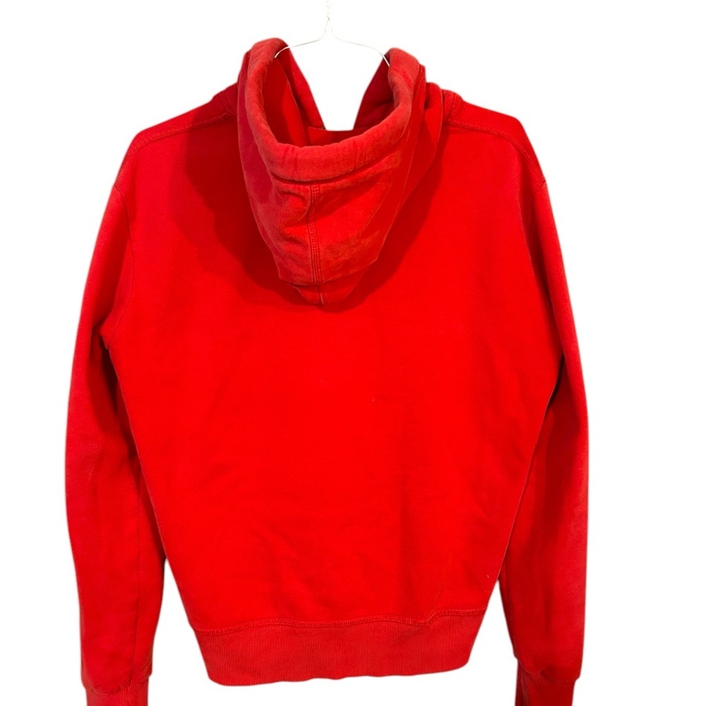 The Superdry orange label red hooded jacket size M